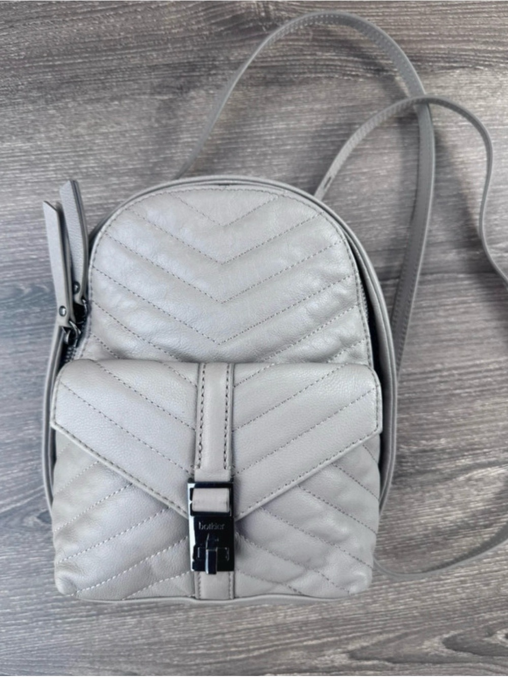 Botkier Gray Quilted Backpack